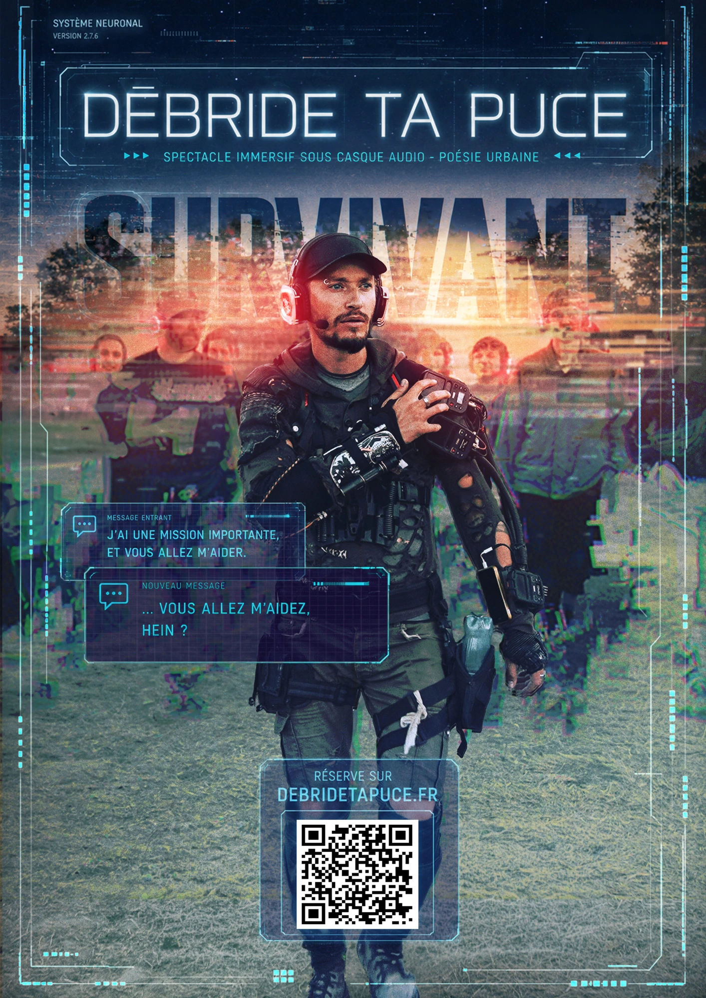 Affiche officielle 2026 de Survivant — Débride ta Puce